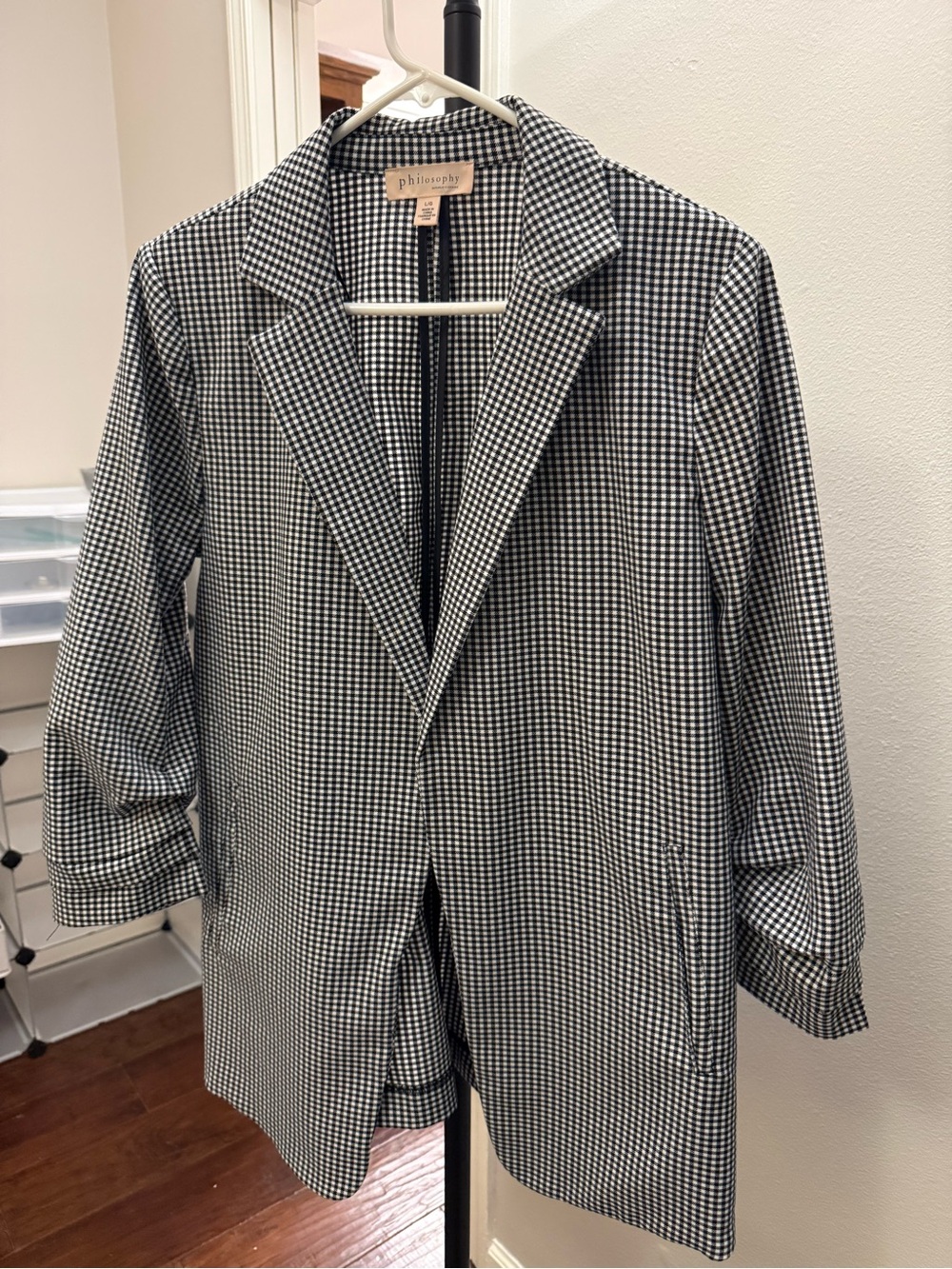 Philosophy Black & White Gingham Blazer
